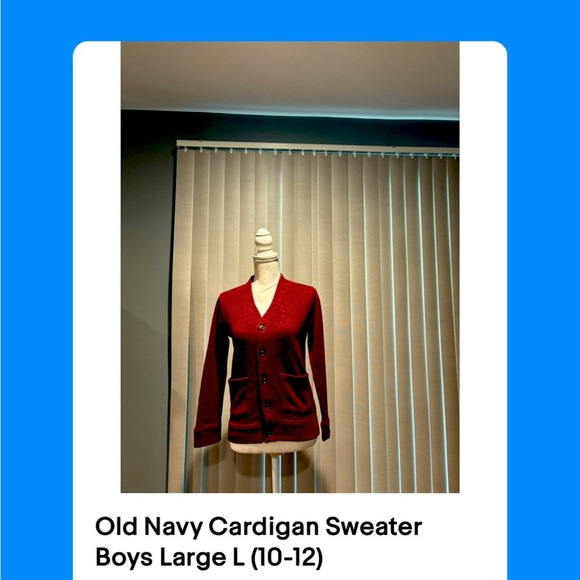 Old Navy Cardigan Sweater Boys Large L (10-12) - Picture 3 of 3